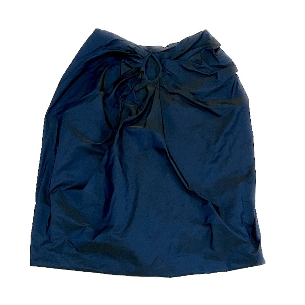 Y2K MAURIZIO PECORARO BUBBLE HEM KEYHOLE SKIRT IN FLIP FLOP BLUE BLACK
